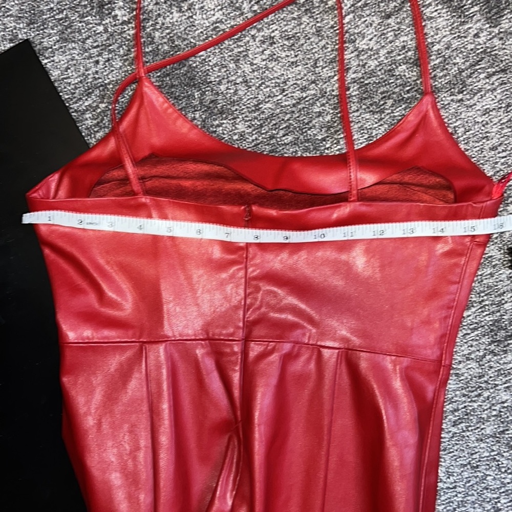Zara faux vegan red dress.NWOT. ❤️🔥 - Picture 15 of 17